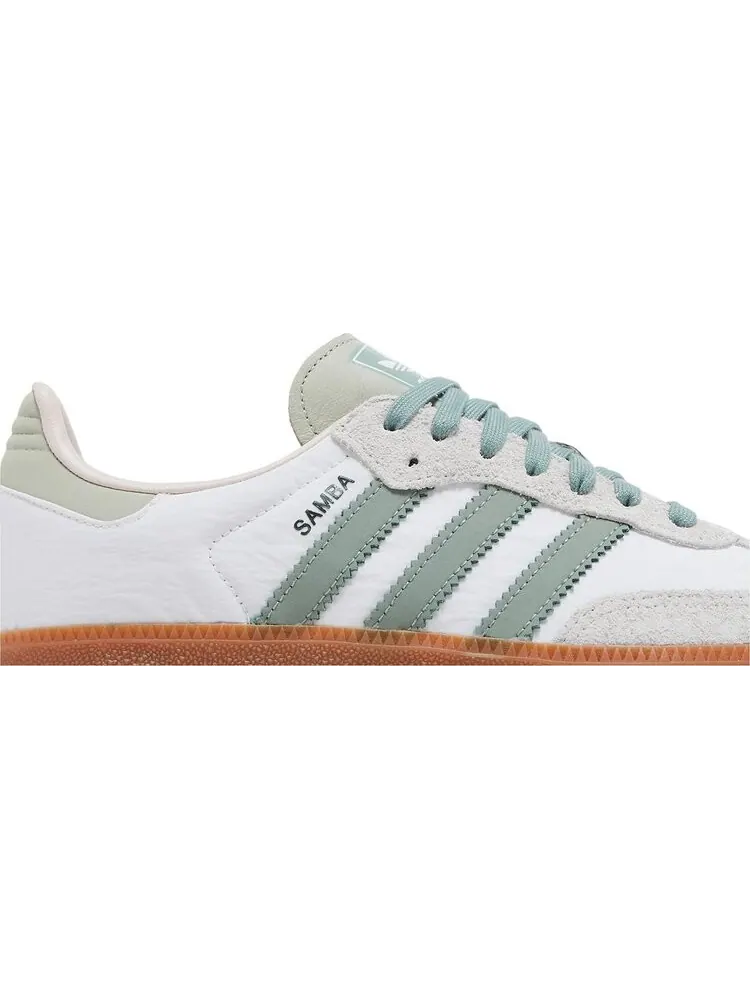 Кроссовки Wmns Samba OG 'White Silver Green' — изображение 2 из 4, белый