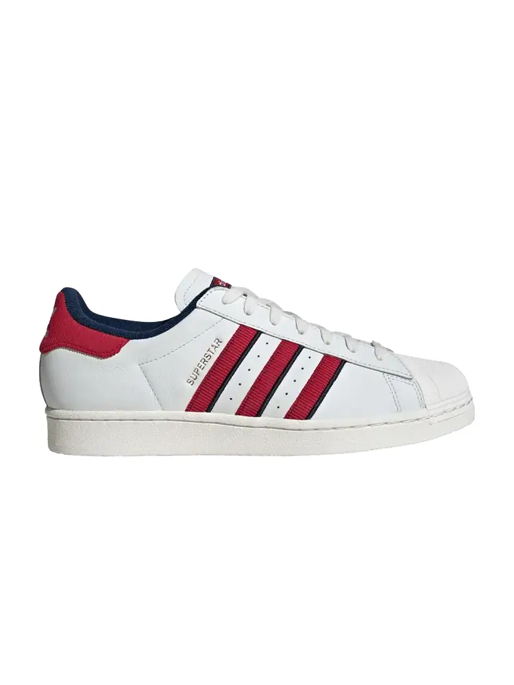 Кроссовки adidas Superstar 'White Team Victory Red Indigo' — изображение 1 из 1, белый/красный/индиго