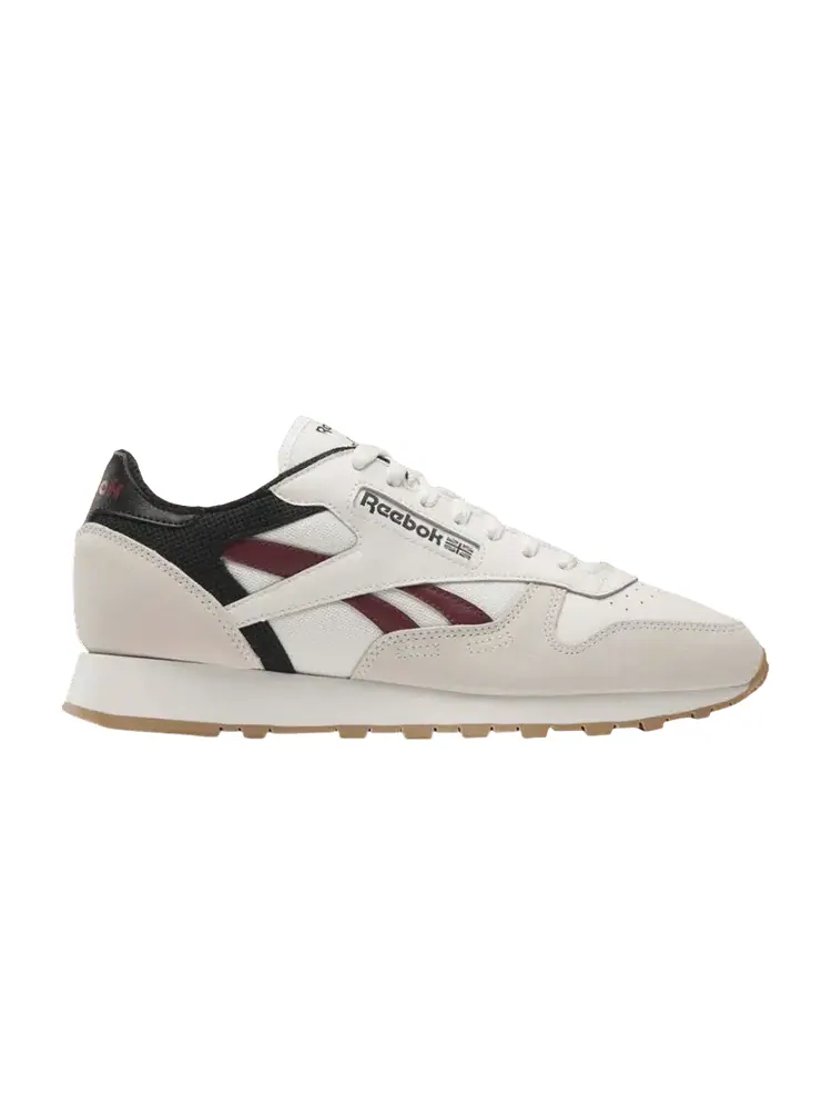 Кроссовки Reebok Classic Leather 'Chalk Classic Maroon' — изображение 1 из 1, классический/черный