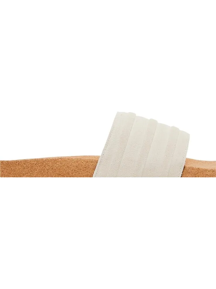 Кроссовки Adilette Premium Slides 'Cork Pack - Wonder White' — изображение 2 из 4, бежевый