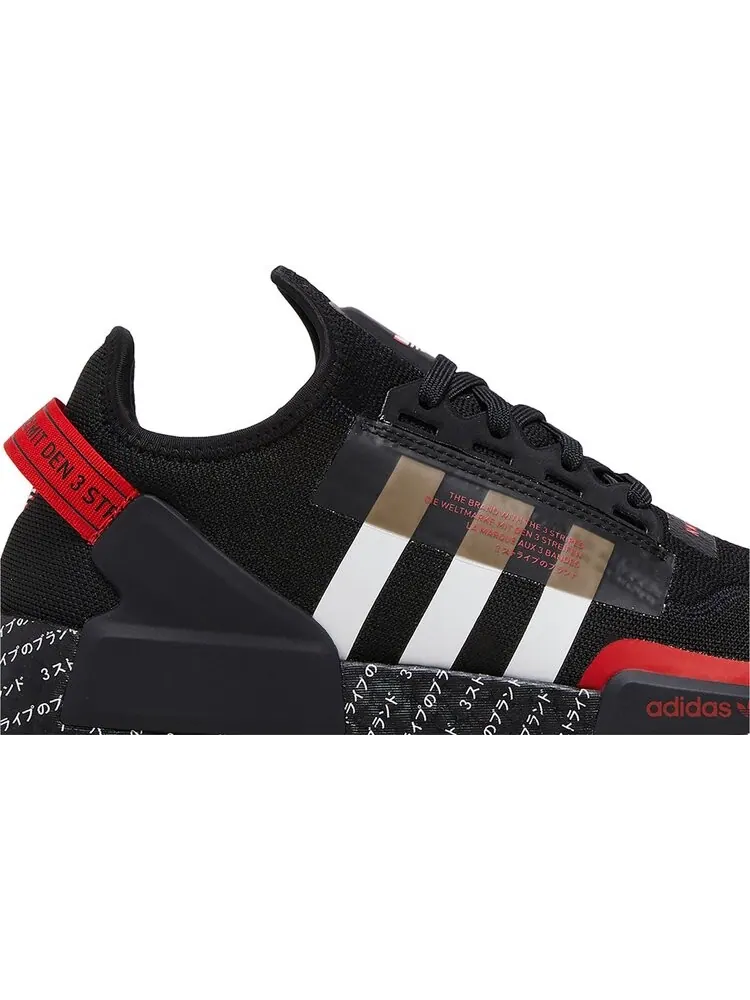 Кроссовки NMD_R1 V2 'Japanese Print - Black Red' — изображение 2 из 4, черный