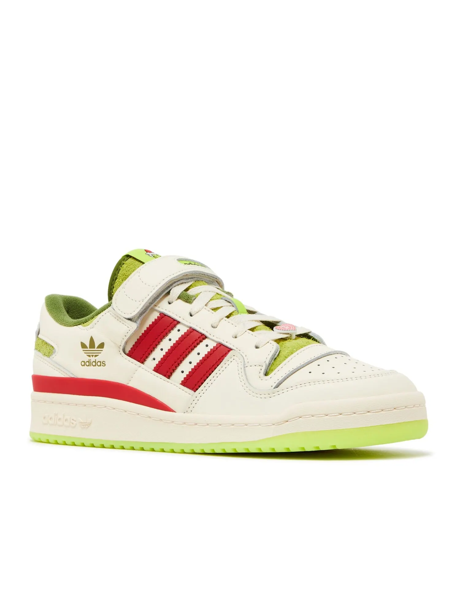 Кроссовки adidas Dr. Seuss X Forum Low 'The Grinch - Cream White' — изображение 2 из 4, бежевый