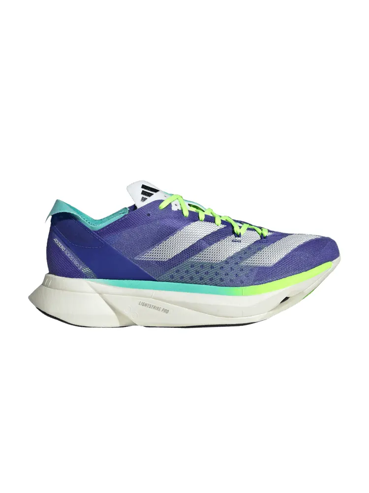 Кроссовки Wmns Adizero Adios Pro 3 'Cobalt Blue Lucid Lemon' — изображение 1 из 1, синий