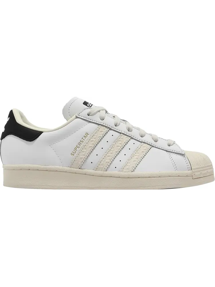 Кроссовки Superstar 'Debossed Stripes - Wonder White Black' — изображение 1 из 1, белый
