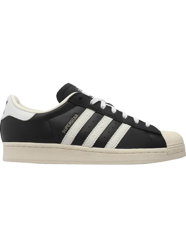 Кроссовки Superstar 'Debossed Stripes - Black Cream White' — изображение 1 из 1, черный