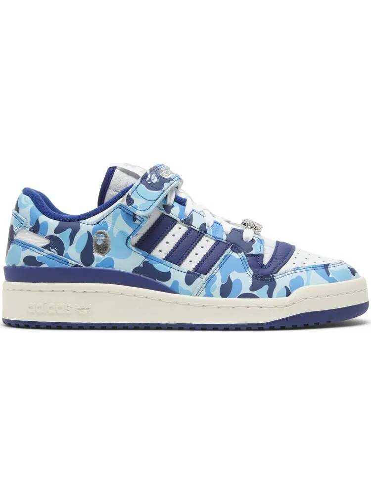 Кроссовки BAPE x Forum Low 84 '30th Anniversary - Blue' — изображение 1 из 4, синий
