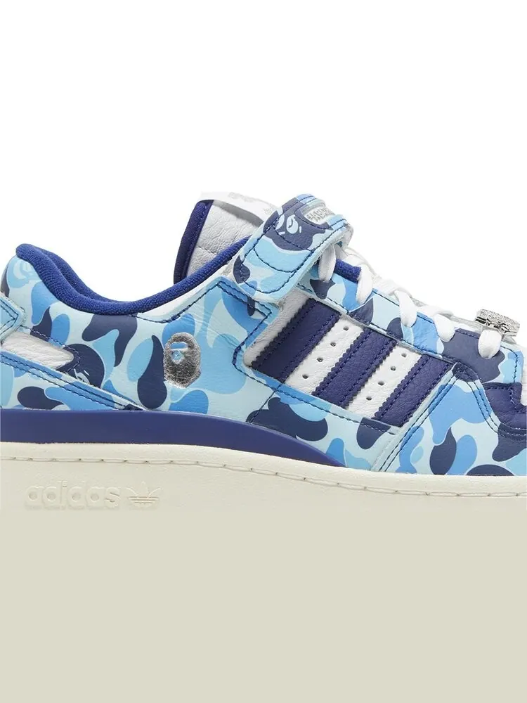 Кроссовки BAPE x Forum Low 84 '30th Anniversary - Blue' — изображение 2 из 4, синий