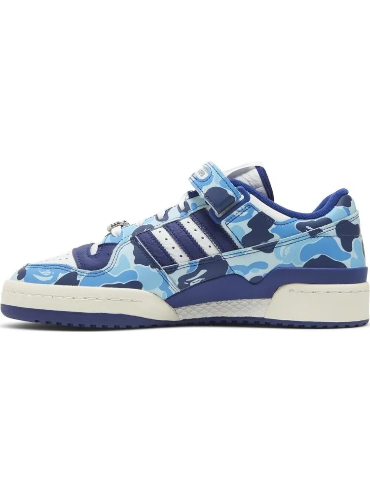 Кроссовки BAPE x Forum Low 84 '30th Anniversary - Blue' — изображение 3 из 4, синий