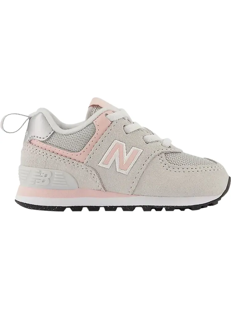 Кроссовки New Balance 574 Bungee Toddler 'Core Pack - Rain Cloud Pink Haze' — изображение 1 из 1, серый