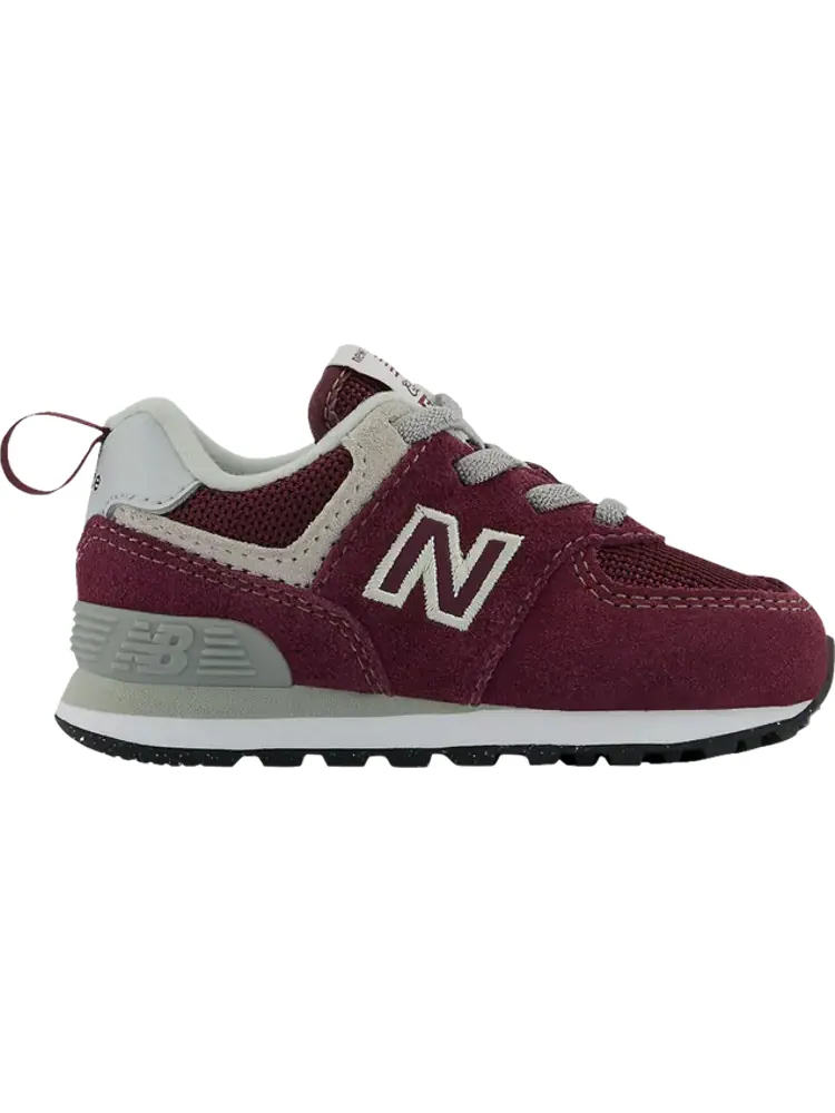 Кроссовки New Balance 574 Bungee Toddler Wide 'Core Pack - Burgundy' — изображение 1 из 1, красный