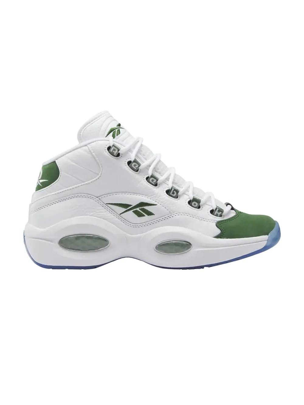 Кроссовки Question Mid 2023 Reebok — изображение 1 из 1, белый/зеленый/белый