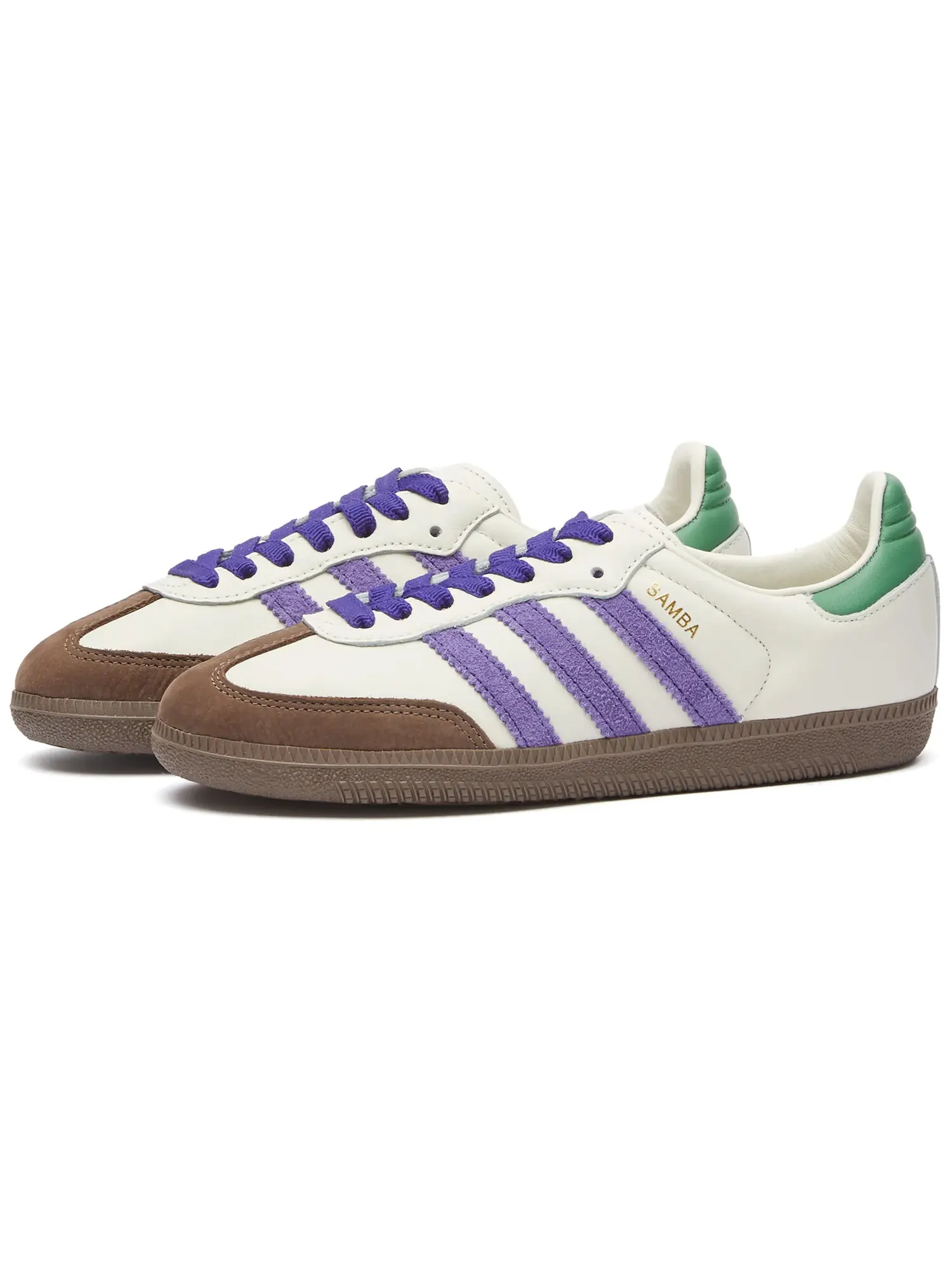 Кроссовки adidas Samba OG — изображение 3 из 6, белый/фиолетовый