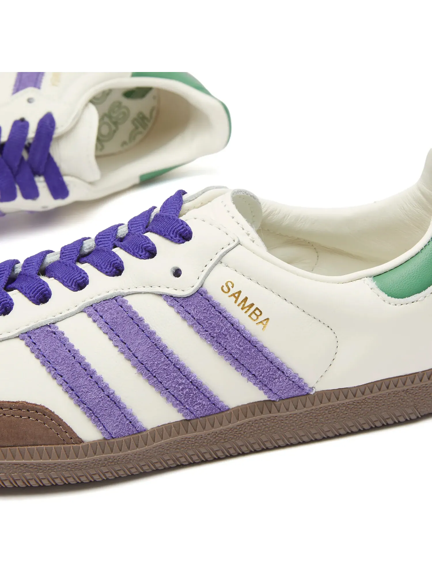 Кроссовки adidas Samba OG — изображение 4 из 6, белый/фиолетовый