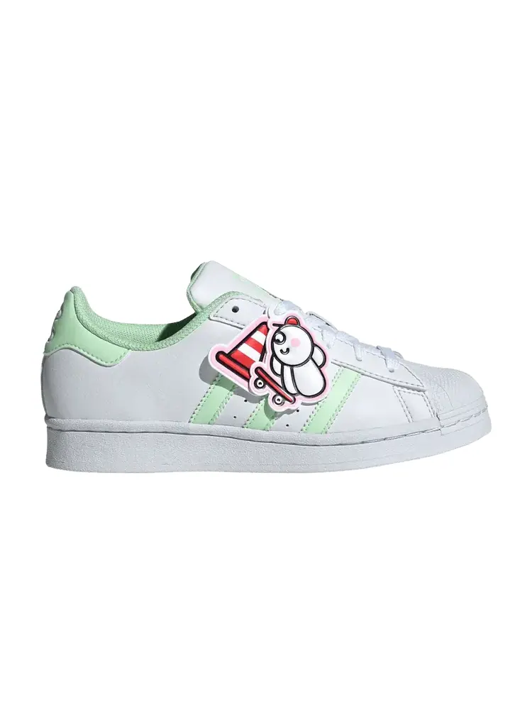 Кроссовки Adidas James Jarvis x Superstar J — изображение 1 из 1, белый зеленый