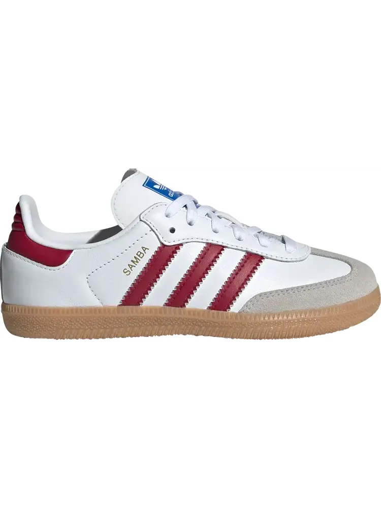 Кроссовки Samba OG J 'White Collegiate Burgundy Gum' — изображение 1 из 1, белый