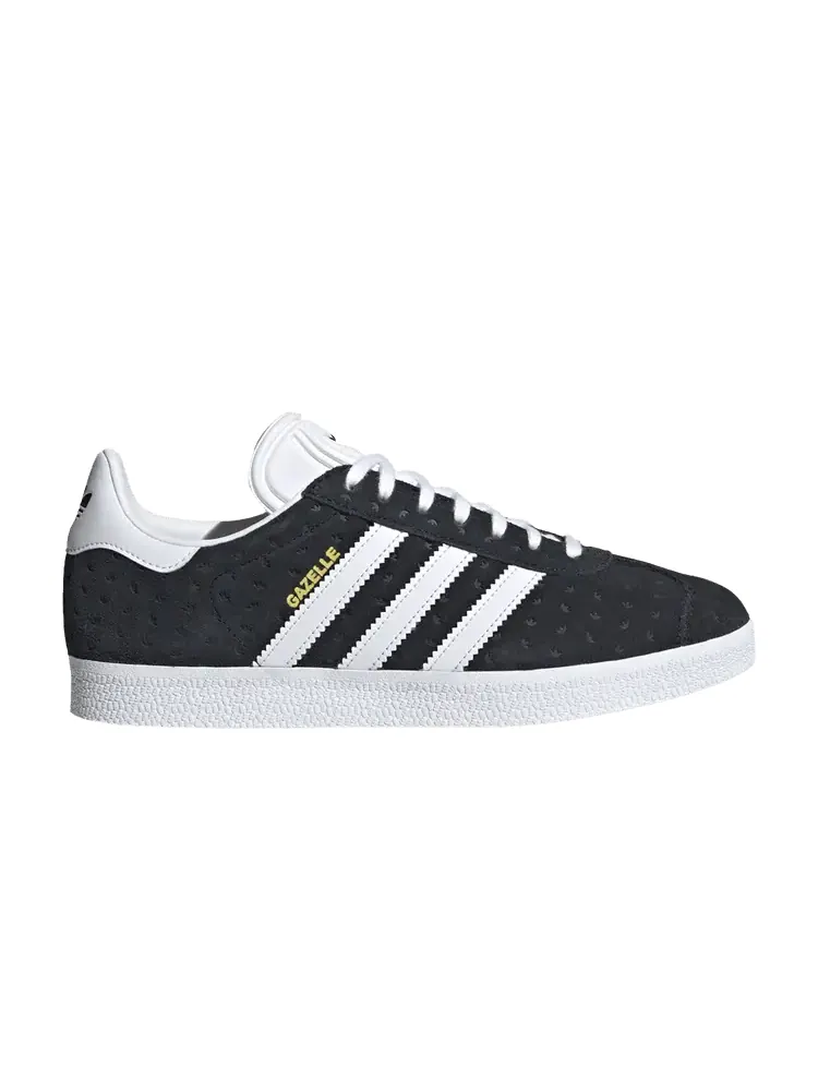 Кроссовки Adidas Wmns Gazelle, Allover Debossed Trefoils — изображение 1 из 1, черный