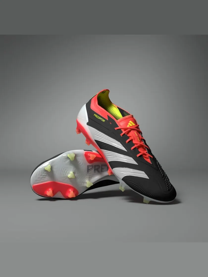 Кроссовки adidas Predator 24 Elite Low Firm Ground Cleats — изображение 2 из 11, черный/белый/красный