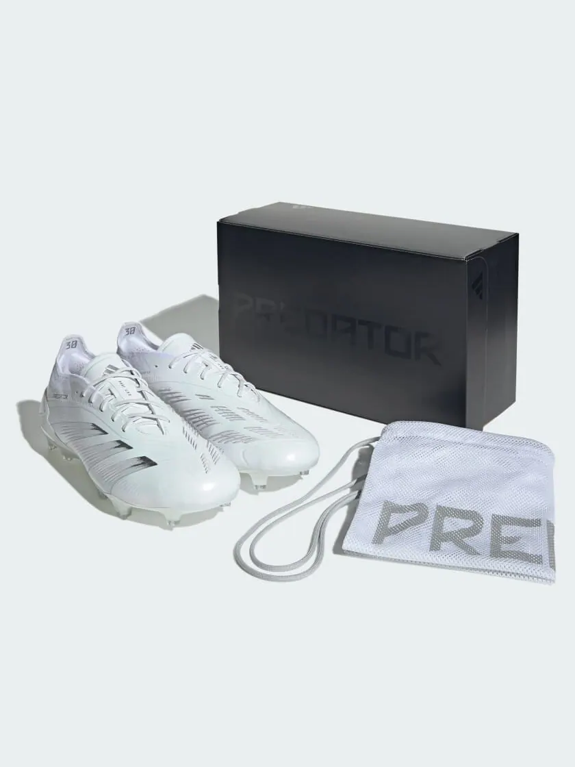 Кроссовки adidas Predator 24 Elite Low Firm Ground Cleats — изображение 8 из 9, белый/серебристый