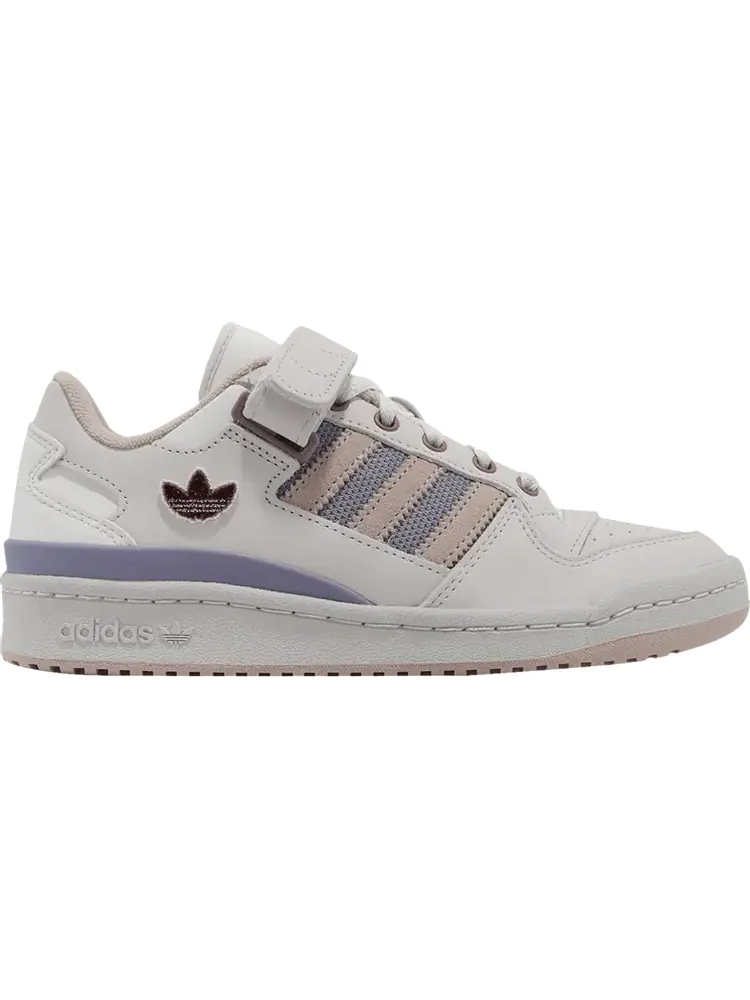 Кроссовки с липучкой Adidas Wmns Forum Low — изображение 1 из 1, белый/фиолетовый/серый