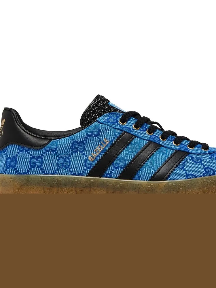 Кроссовки Gucci x Gazelle 'Blue GG Monogram' — изображение 2 из 4, синий