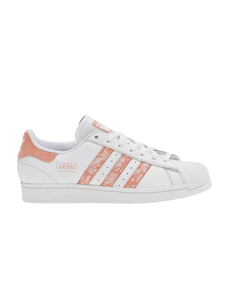 Кроссовки adidas Wmns Superstar 'Paisley - White Wonder Clay' — изображение 1 из 1, белый//белый