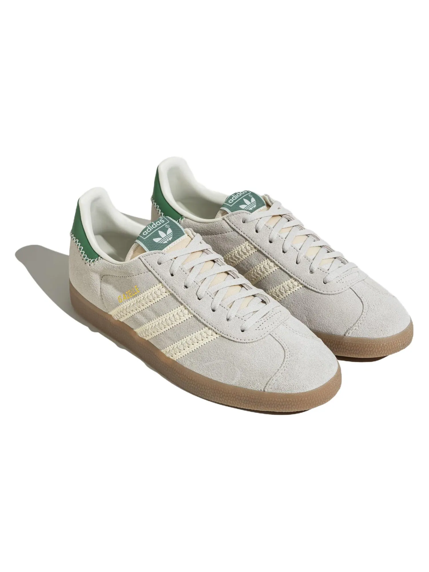 Кроссовки Adidas Originals Gazelle Skateboarding Unisex — изображение 2 из 5, бежевый/зеленый