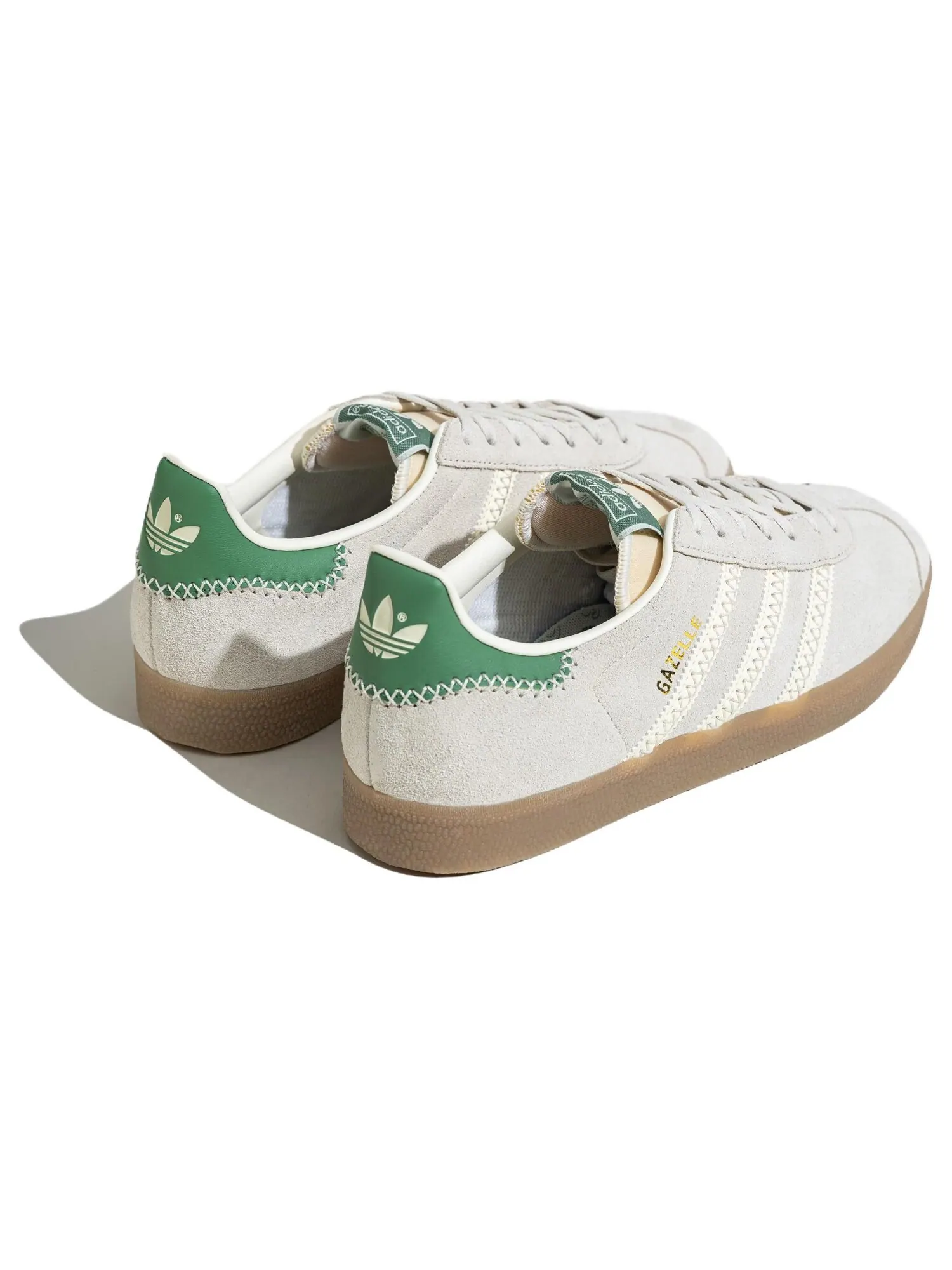 Кроссовки Adidas Originals Gazelle Skateboarding Unisex — изображение 3 из 5, бежевый/зеленый