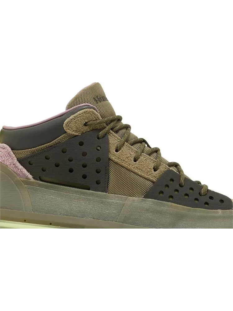 Кроссовки Pharrell x Hu NMD_S1 Ryat 'Focus Olive' — изображение 2 из 4, зеленый