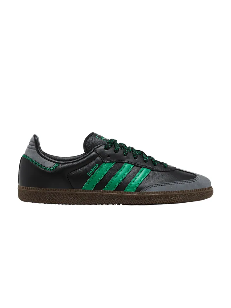 Кроссовки adidas Wmns Samba OG 'Black Green' — изображение 1 из 9, черный/зеленый/серый