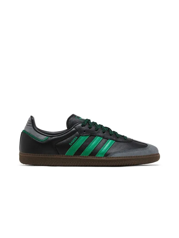 Кроссовки adidas Wmns Samba OG 'Black Green' — изображение 2 из 9, черный/зеленый/серый