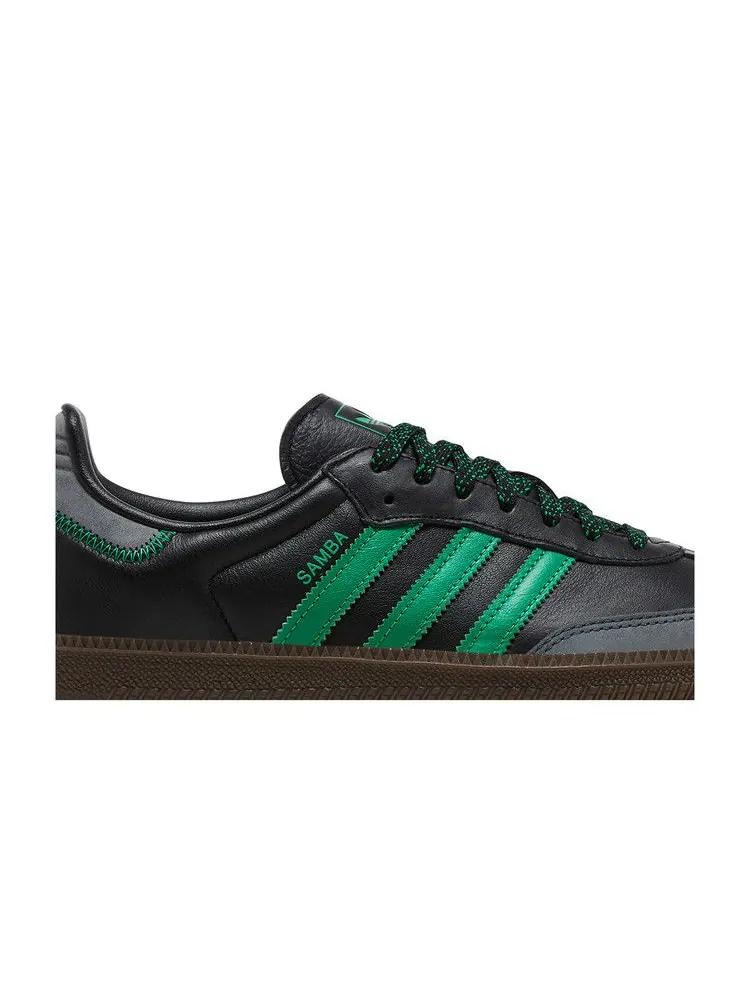 Кроссовки adidas Wmns Samba OG 'Black Green' — изображение 3 из 9, черный/зеленый/серый