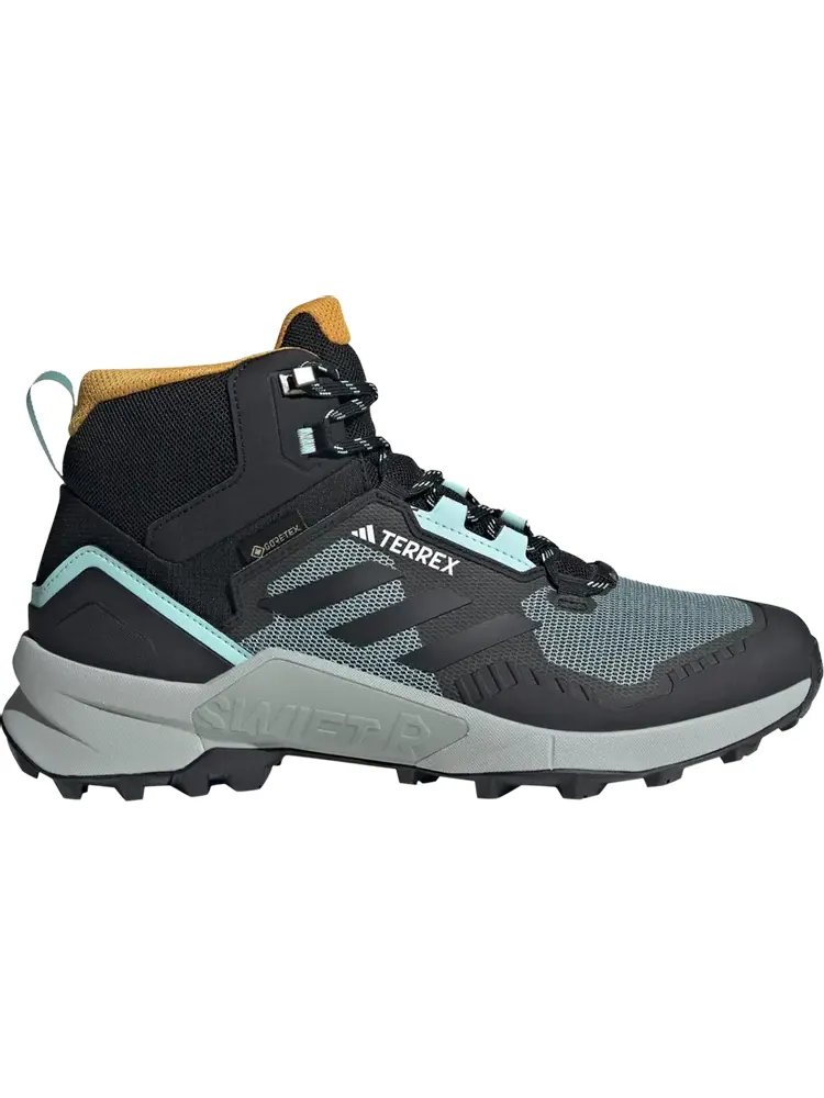 Кроссовки Terrex Swift R3 Mid GORE-TEX 'Black Aqua Yellow' — изображение 1 из 1, синий