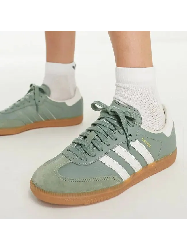 Кроссовки Adidas Samba OG W — изображение 2 из 7, зеленый