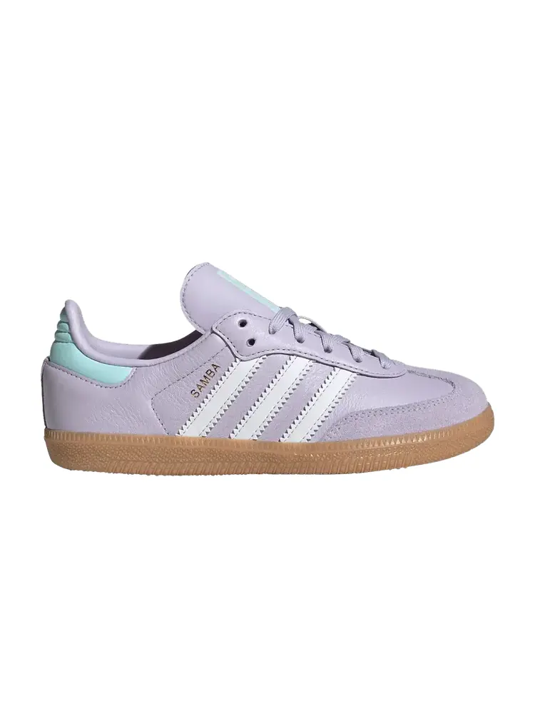 Кроссовки adidas Samba OG C Silver Dawn Aqua — изображение 1 из 1, серебристый голубой