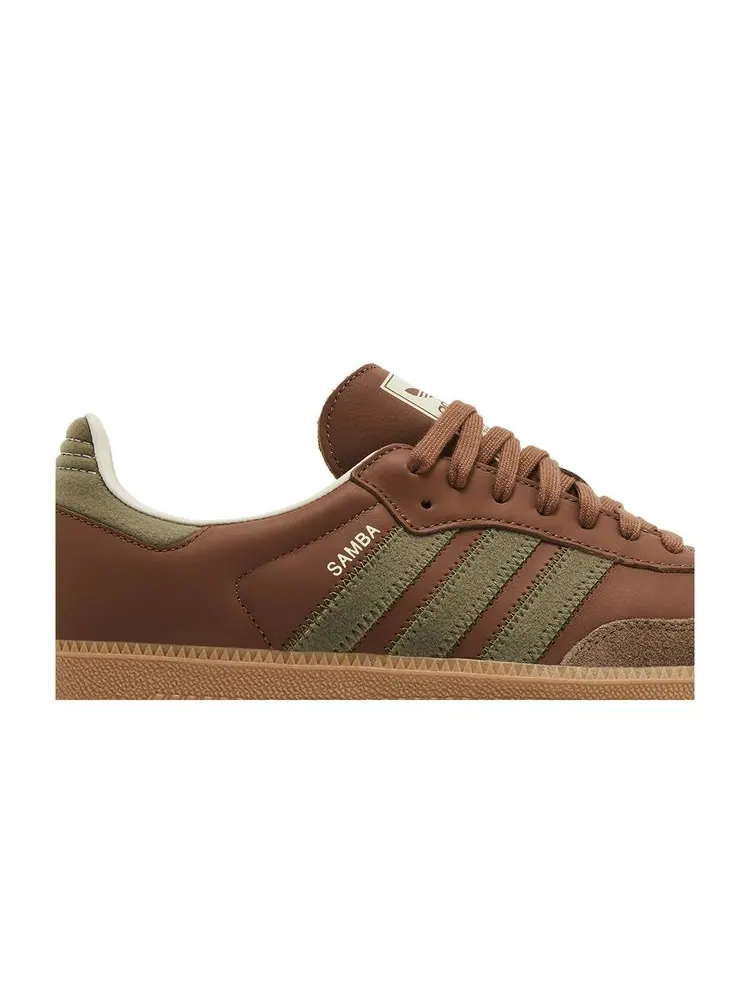 Кроссовки Samba OG 'Brown Olive Strata' — изображение 2 из 8, коричневый оливковый