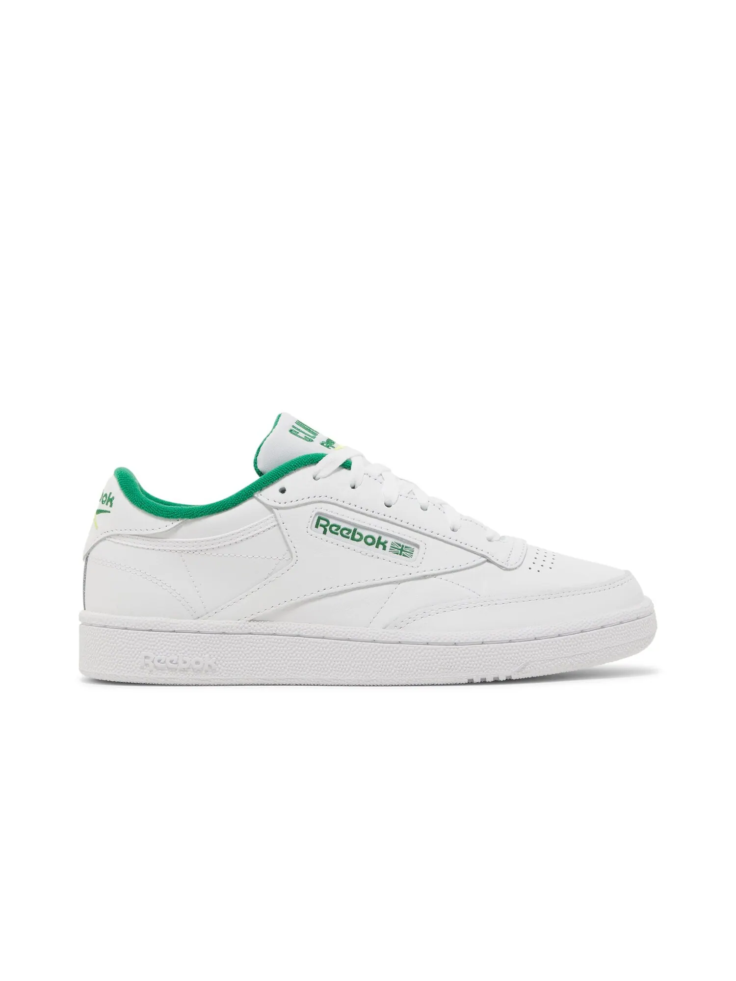 Кроссовки Club C 85 Reebok — изображение 1 из 8, белый/зеленый/желтый