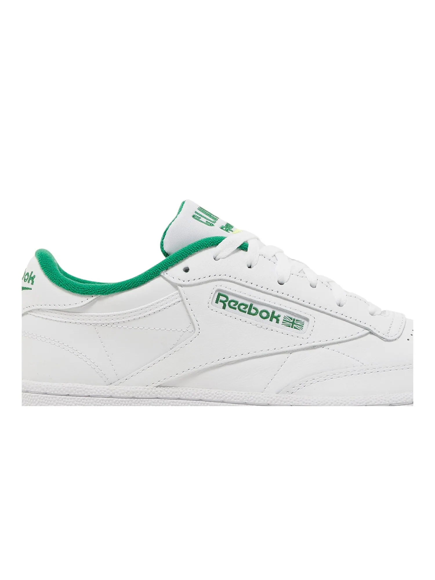 Кроссовки Club C 85 Reebok — изображение 2 из 8, белый/зеленый/желтый