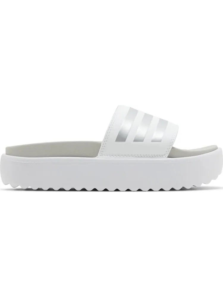 Кроссовки Wmns Adilette Platform Slide 'White Zero Metallic' — изображение 1 из 4, белый
