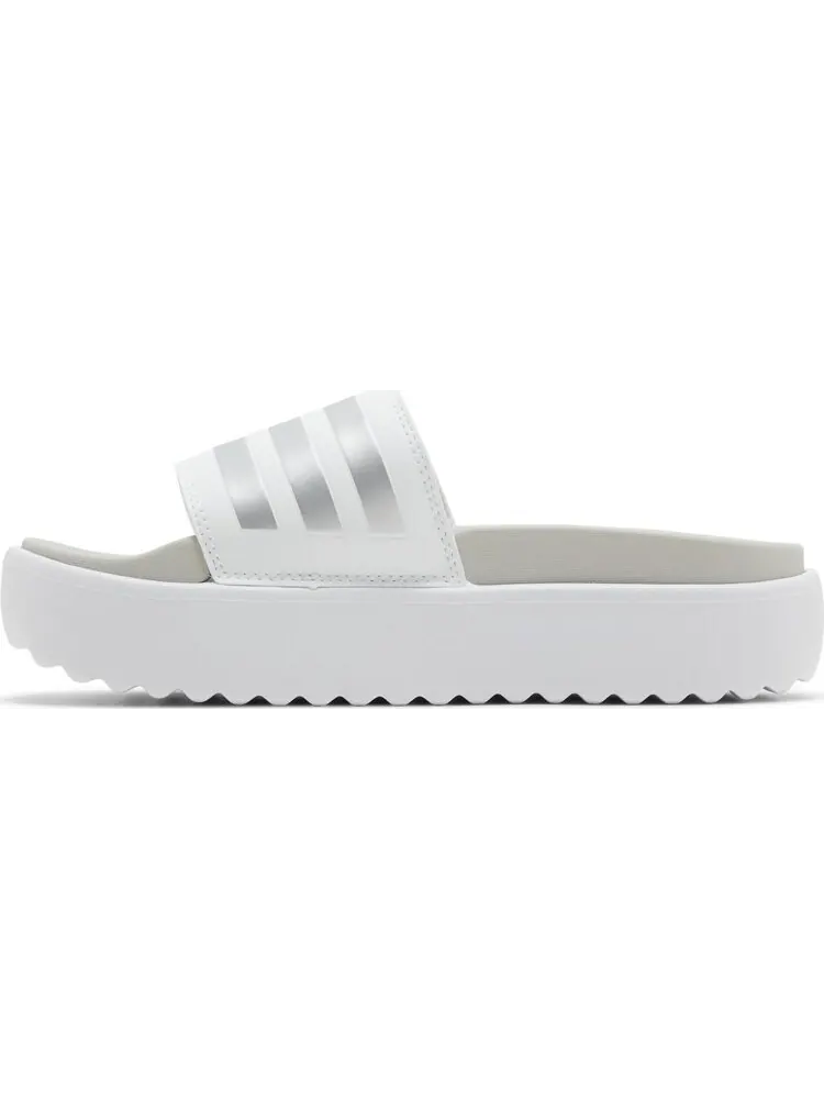 Кроссовки Wmns Adilette Platform Slide 'White Zero Metallic' — изображение 3 из 4, белый