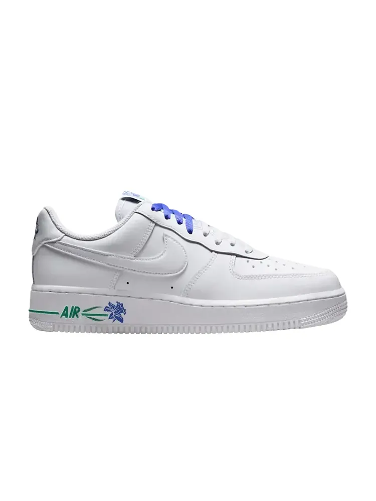 Кроссовки Nike Wmns Air Force 1 Low 'Blue Flower' — изображение 1 из 1, белый