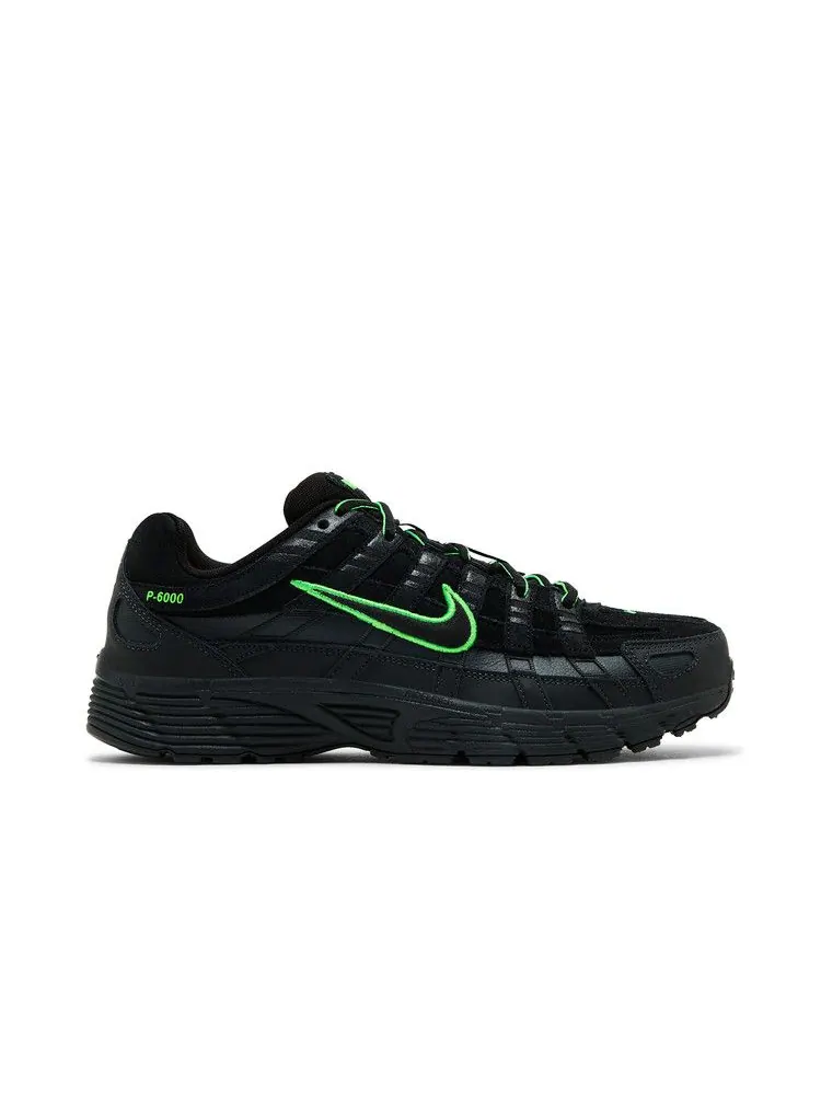 Кроссовки Nike P-6000 Premium 'Black Impact Green' — изображение 2 из 9, черный/зеленый