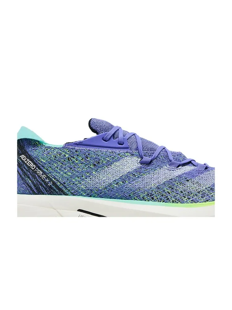 Кроссовки Adizero Prime X 2.0 Strung 'Cobalt Blue Lucid Lemon' — изображение 2 из 8, синий