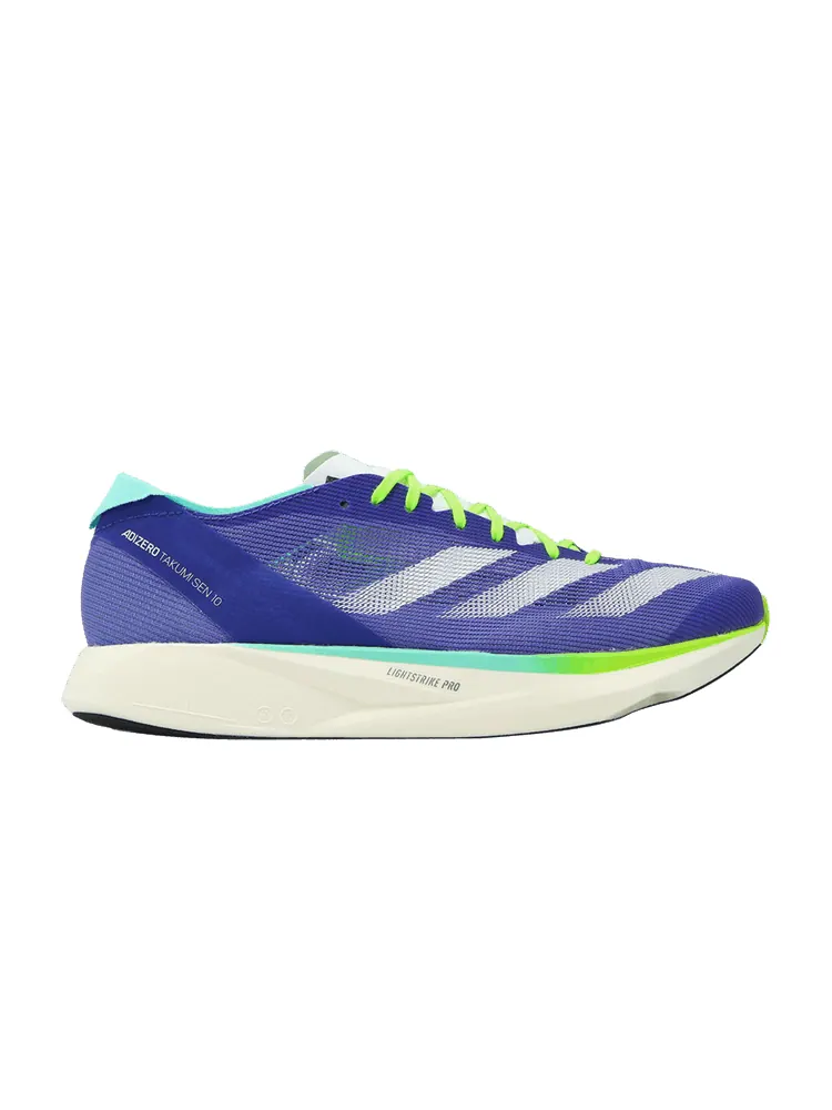 Кроссовки Adizero Takumi Sen 10 'Cobalt Blue Lucid Lemon' — изображение 1 из 1, синий