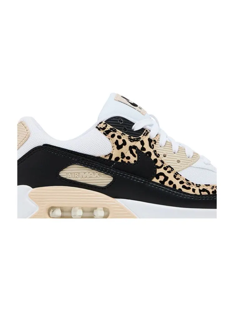 Кроссовки Nike Wmns Air Max 90 'Leopard' — изображение 3 из 9, белый/черный