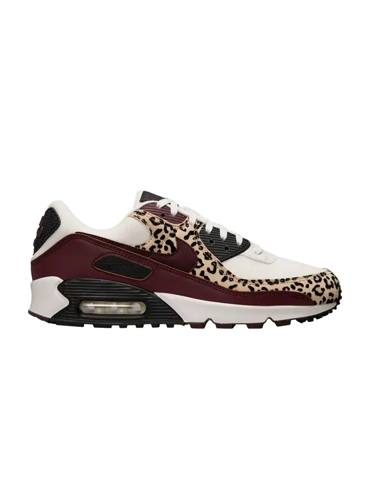 Кроссовки Nike Wmns Air Max 90 'Burgundy Leopard' — изображение 1 из 1, бордовый/коричневый