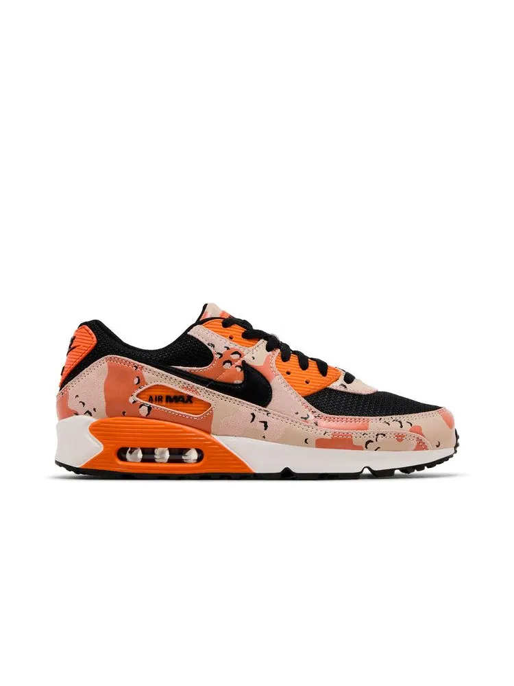 Кроссовки Nike Air Max 90 Premium Camo Pack Bio Beige / Safety Orange — изображение 2 из 10, оранжевые