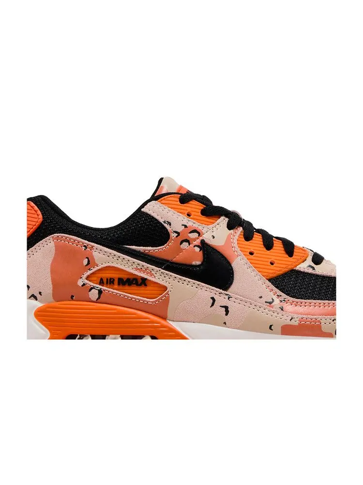 Кроссовки Nike Air Max 90 Premium Camo Pack Bio Beige / Safety Orange — изображение 3 из 10, оранжевые