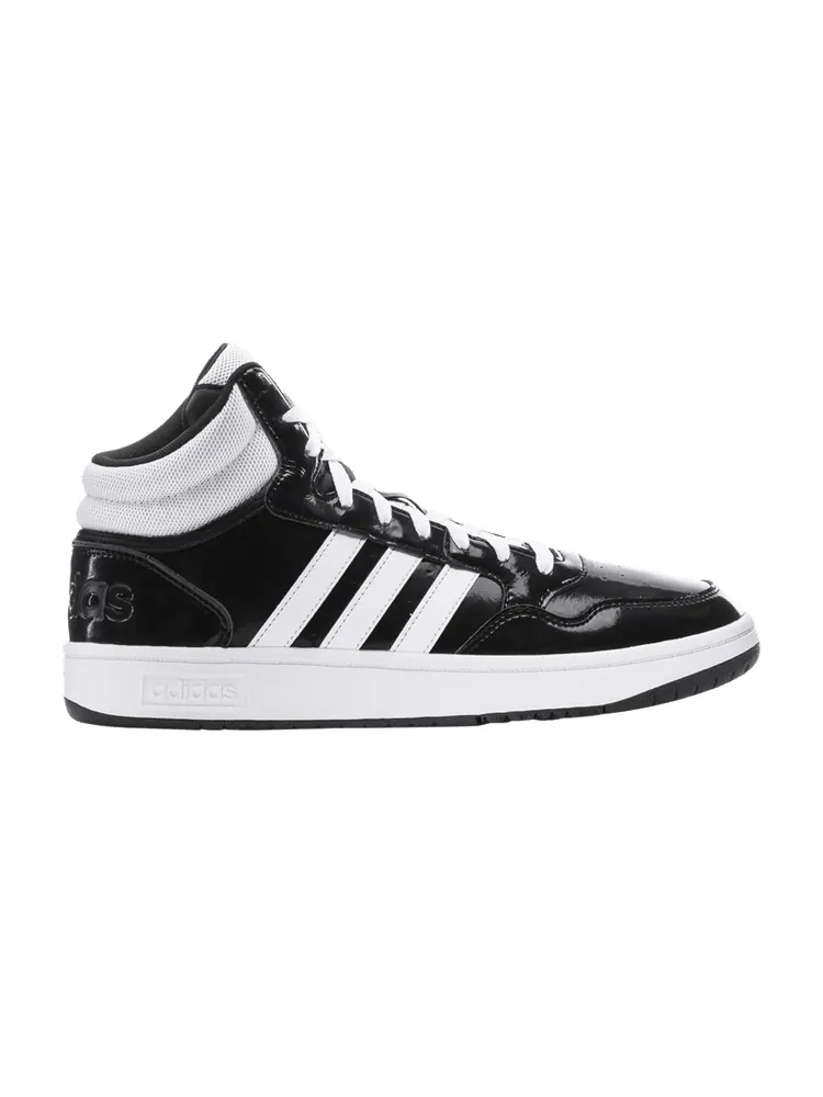Кроссовки adidas Hoops 3.0 Mid 'Black White Patent' — изображение 1 из 1, черный/белый/черный
