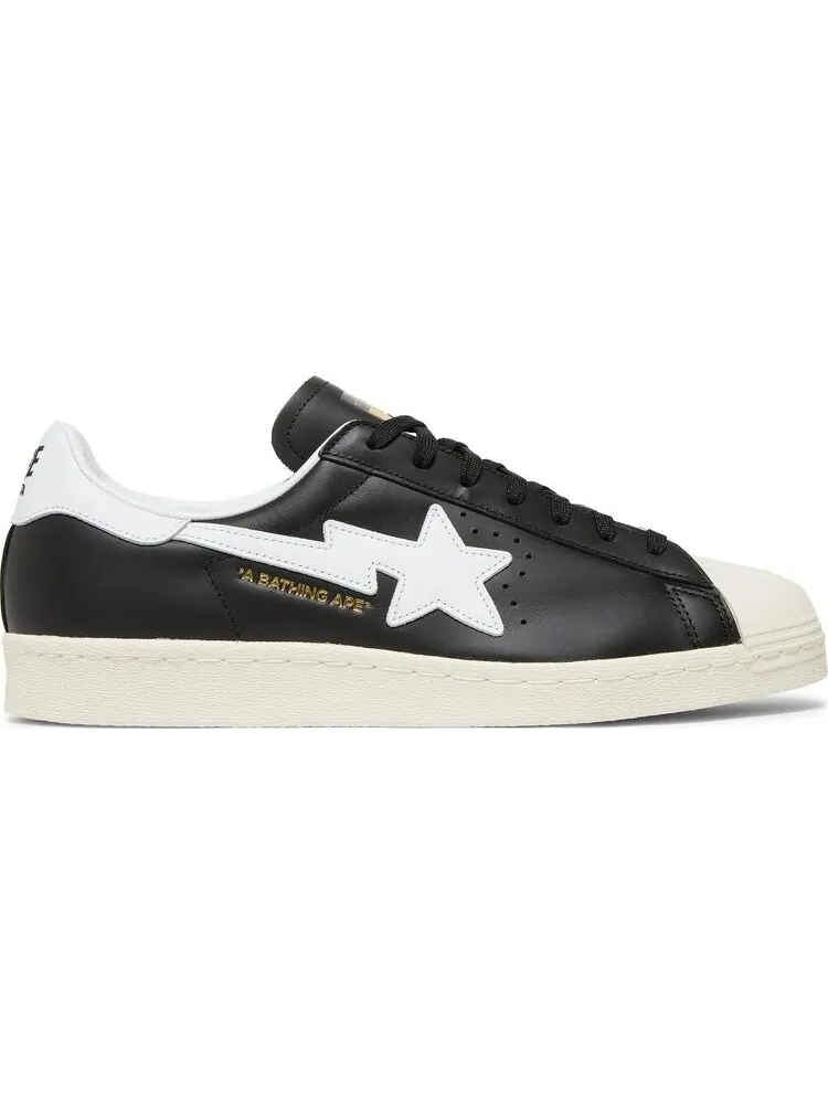Мужские кроссовки Adidas BAPE x Superstar — изображение 1 из 8, черный/белый