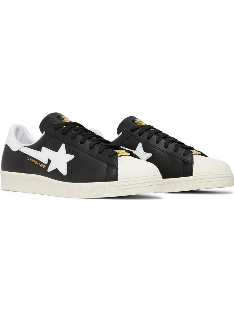 Мужские кроссовки Adidas BAPE x Superstar — изображение 8 из 8, черный/белый